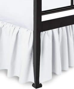 Faldón de Cama con Pliegues en las -Blanco