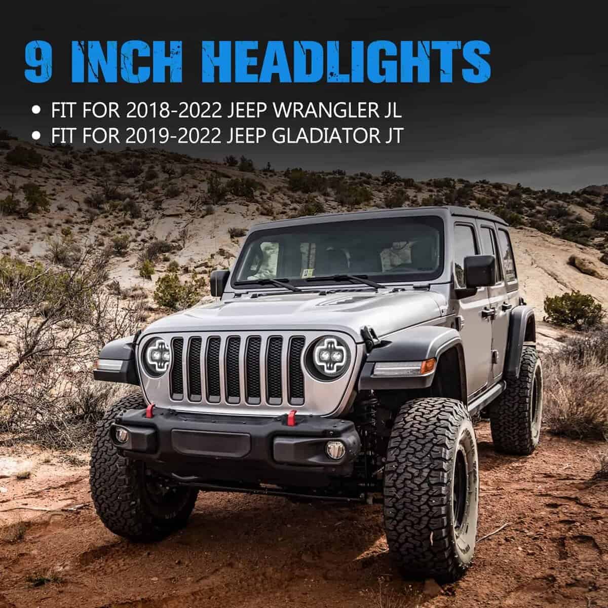 Faros LED de 9 pulgadas BUNKER INDUST con aro DRL, Par de - Imagen 9