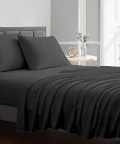 BLUECLANS Juego de sábanas California King Size Gris Oscuro