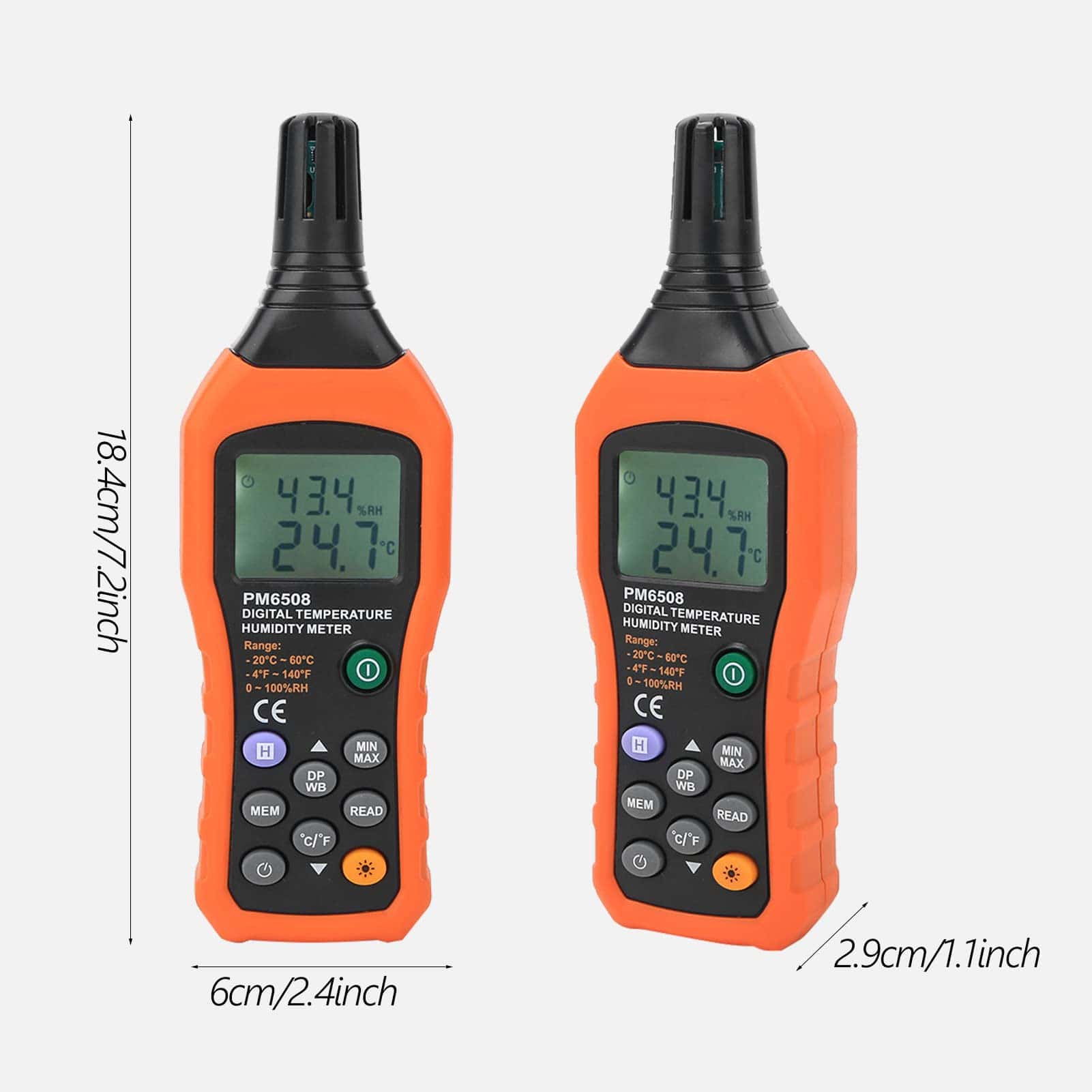Medidor Digital de Humedad y Temperatura MS6508 Termómetro - Imagen 4