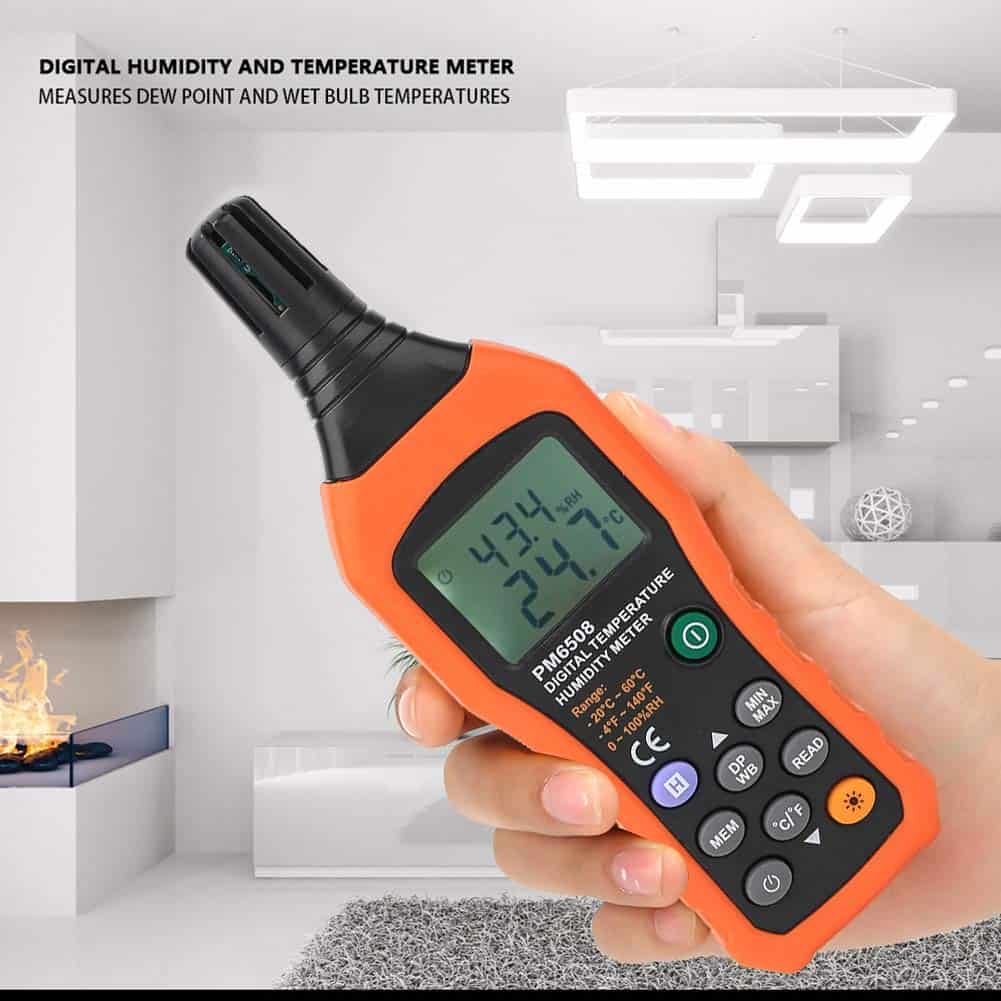 Medidor Digital de Humedad y Temperatura MS6508 Termómetro - Imagen 9