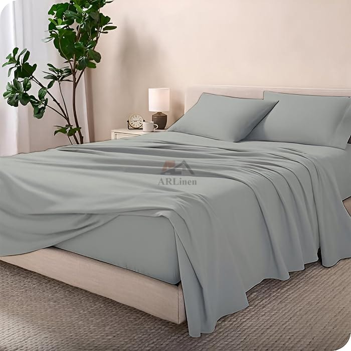 Juego de sábanas ARlinen para cama King tamaño Gris Claro