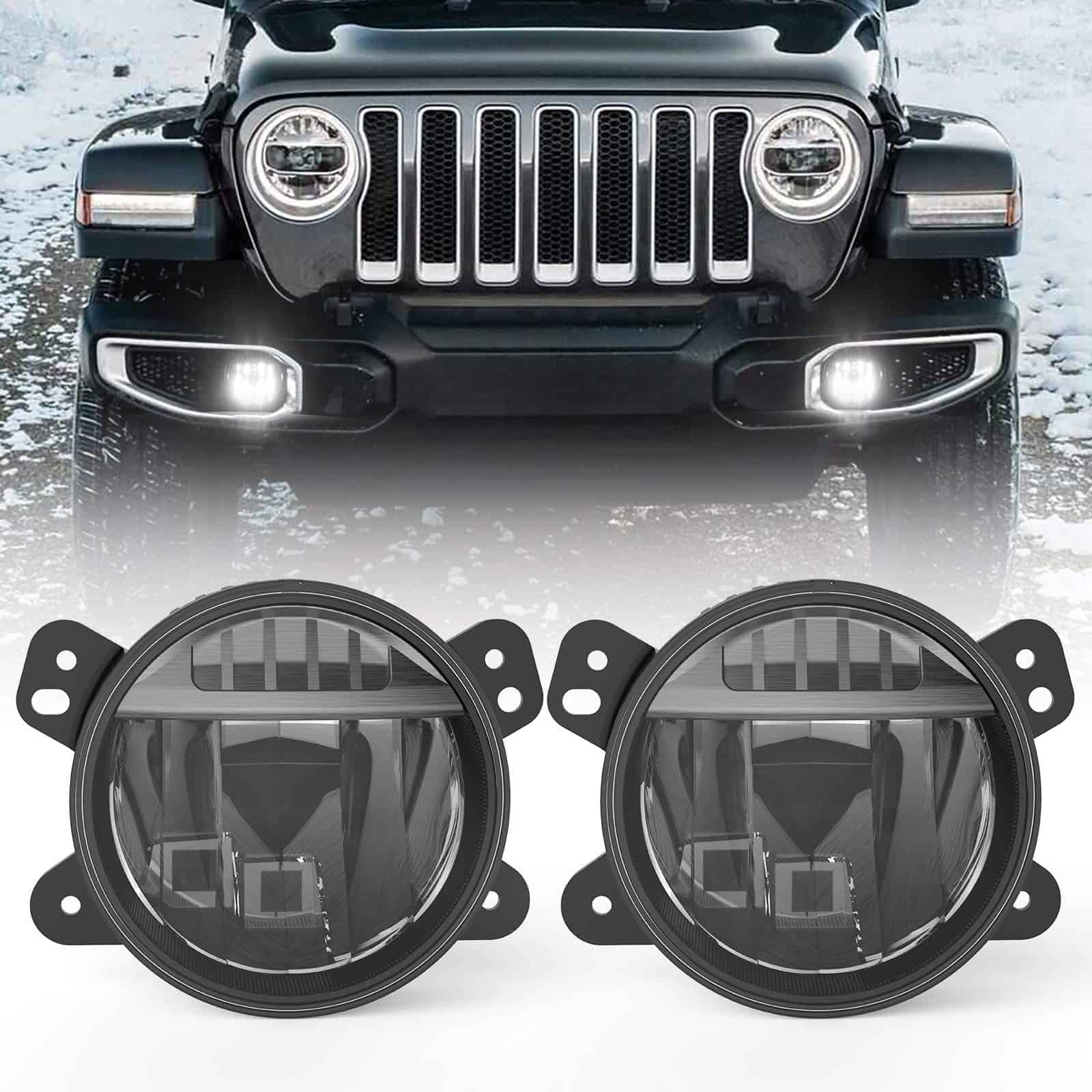 Luces LED BUNKER INDUST 4" para Niebla Compatible con Jeep