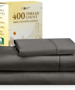 Juego de sábanas 100% algodón California -Gris