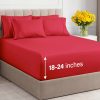 Juego de sábanas extra profundo - 6 -Rojo