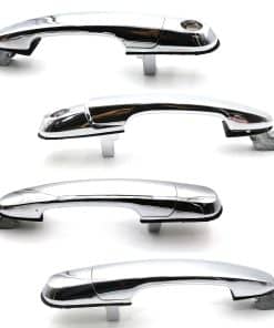 4Pcs 1Set Manija de puerta cromada delantera trasera
