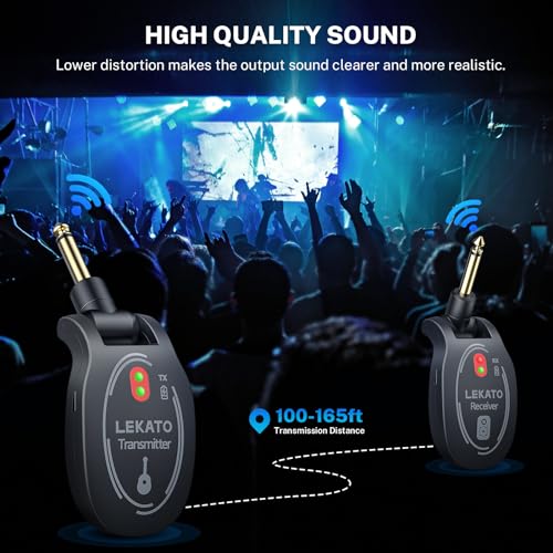 Sistema Inalámbrico de Guitarra LEKATO Transmisor Receptor - Imagen 3
