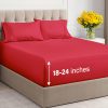 Juego de sábanas extra profundas para cama -Rojo
