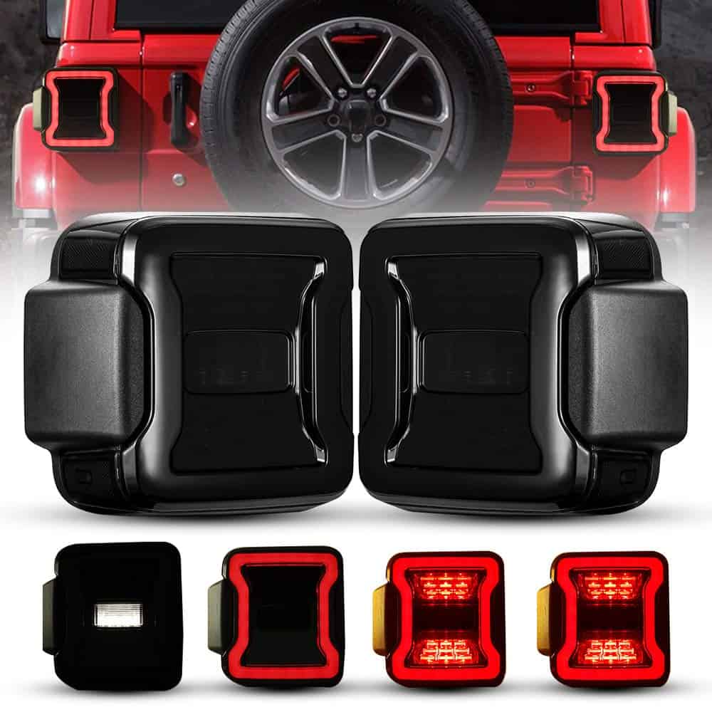 Luces traseras LED ahumadas para Jeep Wrangler JL