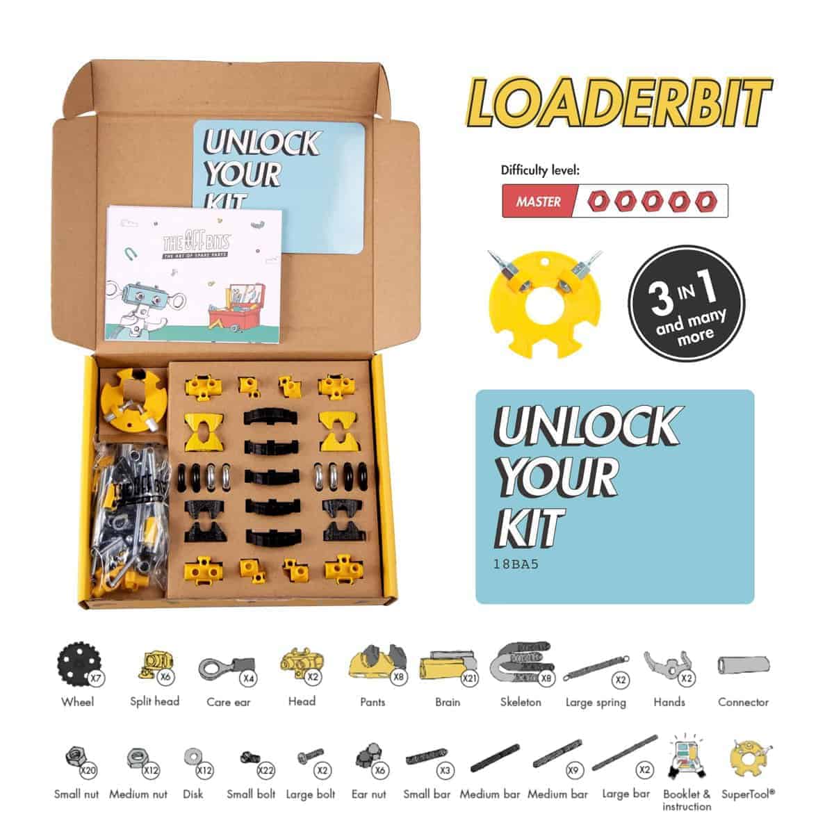 Juguete The Off Bits Build Your Own Excavator, 150+ Pzas - Imagen 6