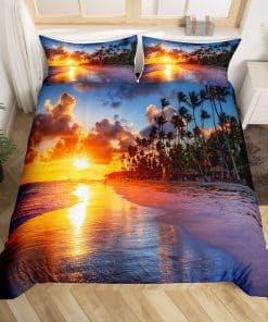 Juego de Funda nórdica Feelyou Tamaño Queen del Mar Verano