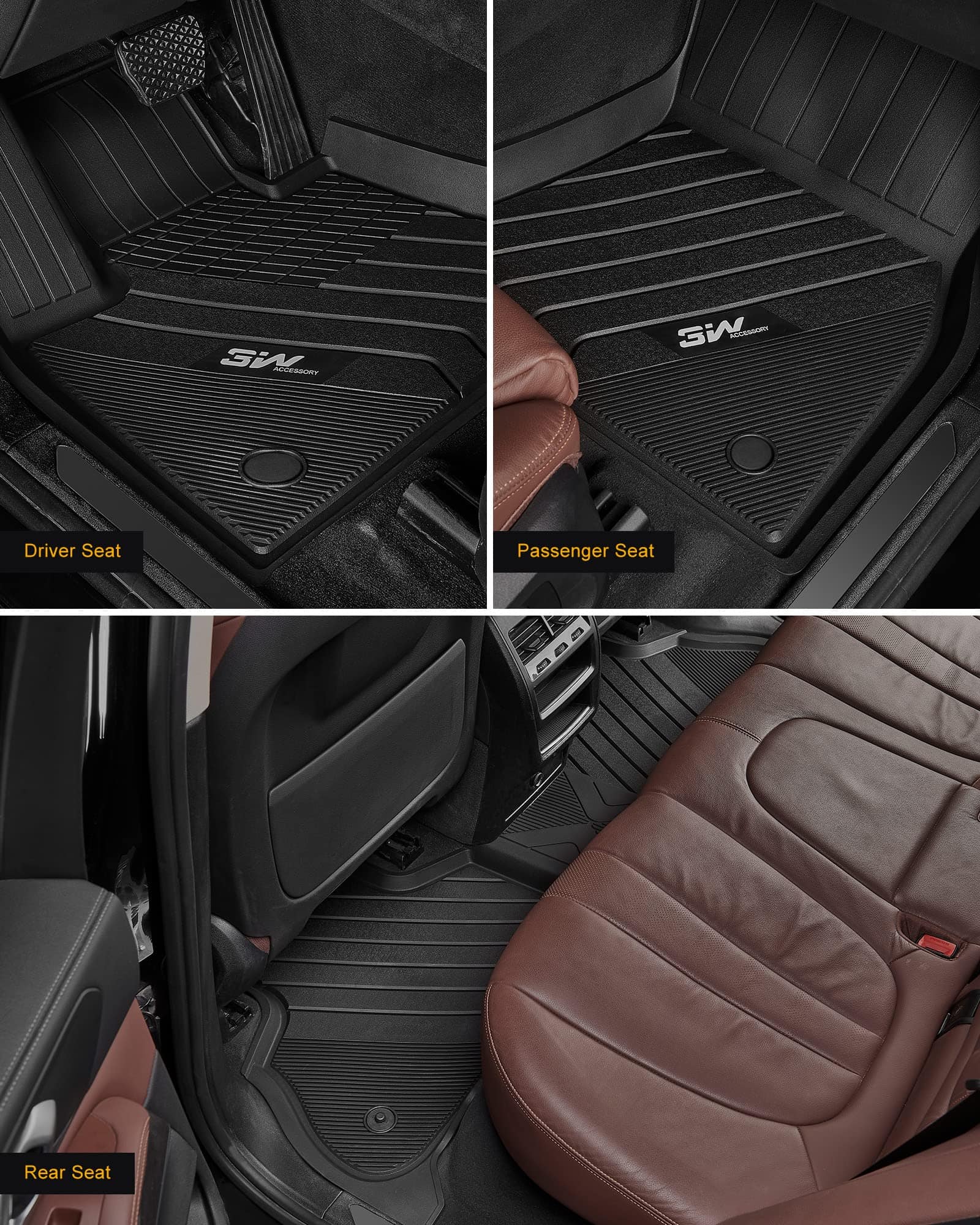Tapetes para piso de 3W compatibles con BMW X5 2019-2024 - Imagen 4