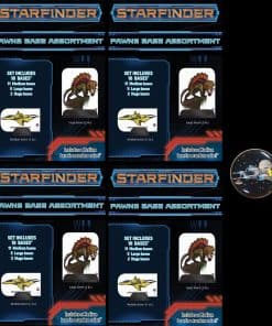 Paquete de 4 surtidos de peones base de Starfinder más un