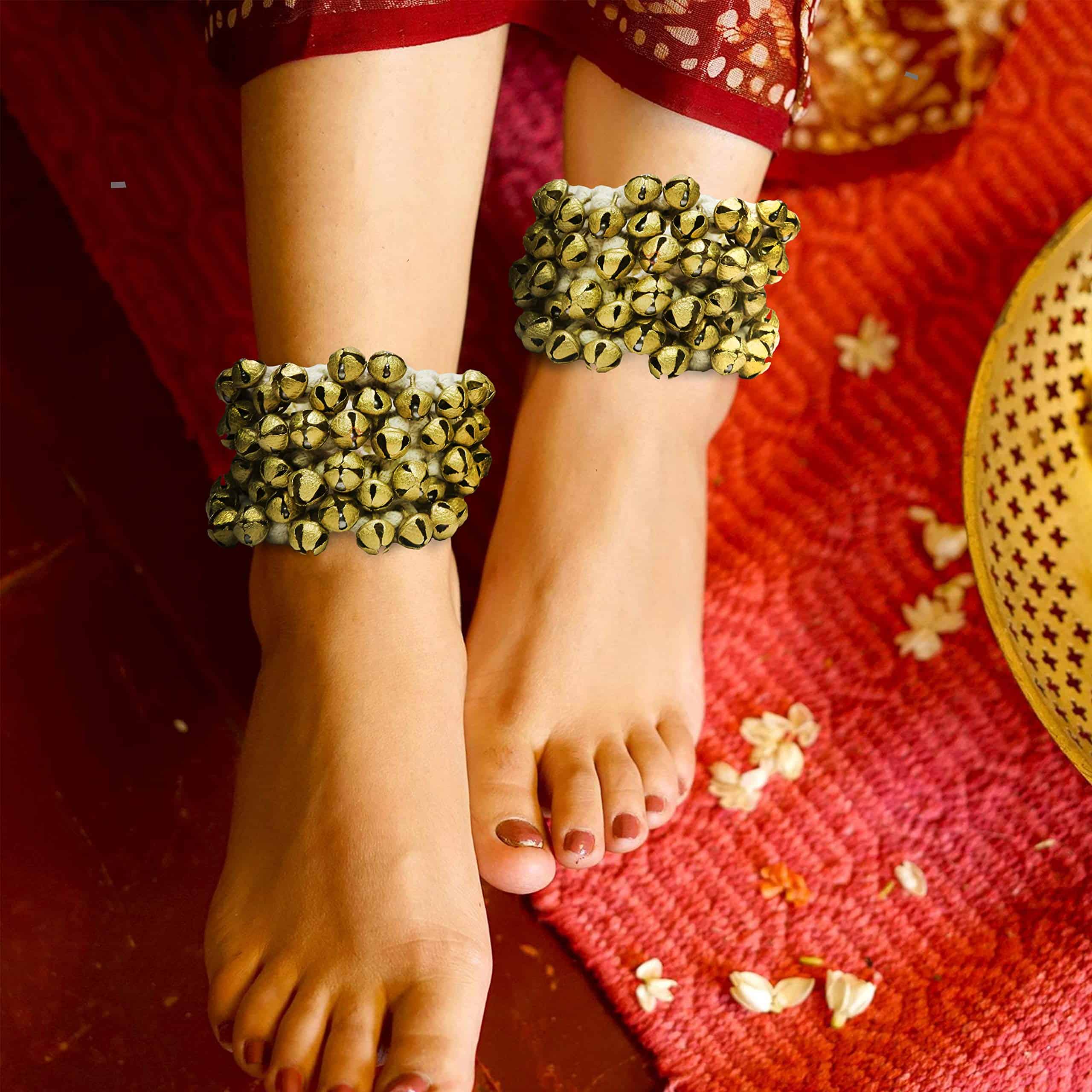 Par de Ghungroo Kathak, (25+25) (14 No. Ghungroo) Grandes - Imagen 5