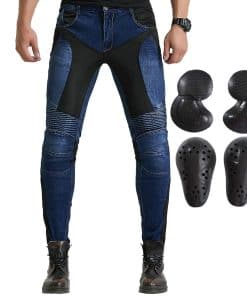 Jeans de Moto Verano de Malla con Armadura de Protección