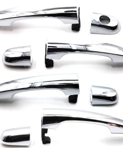 Set de 4 manijas de puerta cromadas exteriores delanteras y