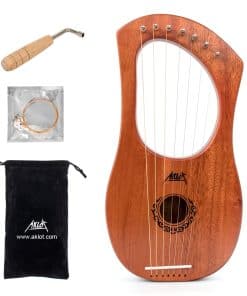 Lira Arpa de 7 Cuerdas, AKLOT 7 Cuerdas Metálicas Arpa de