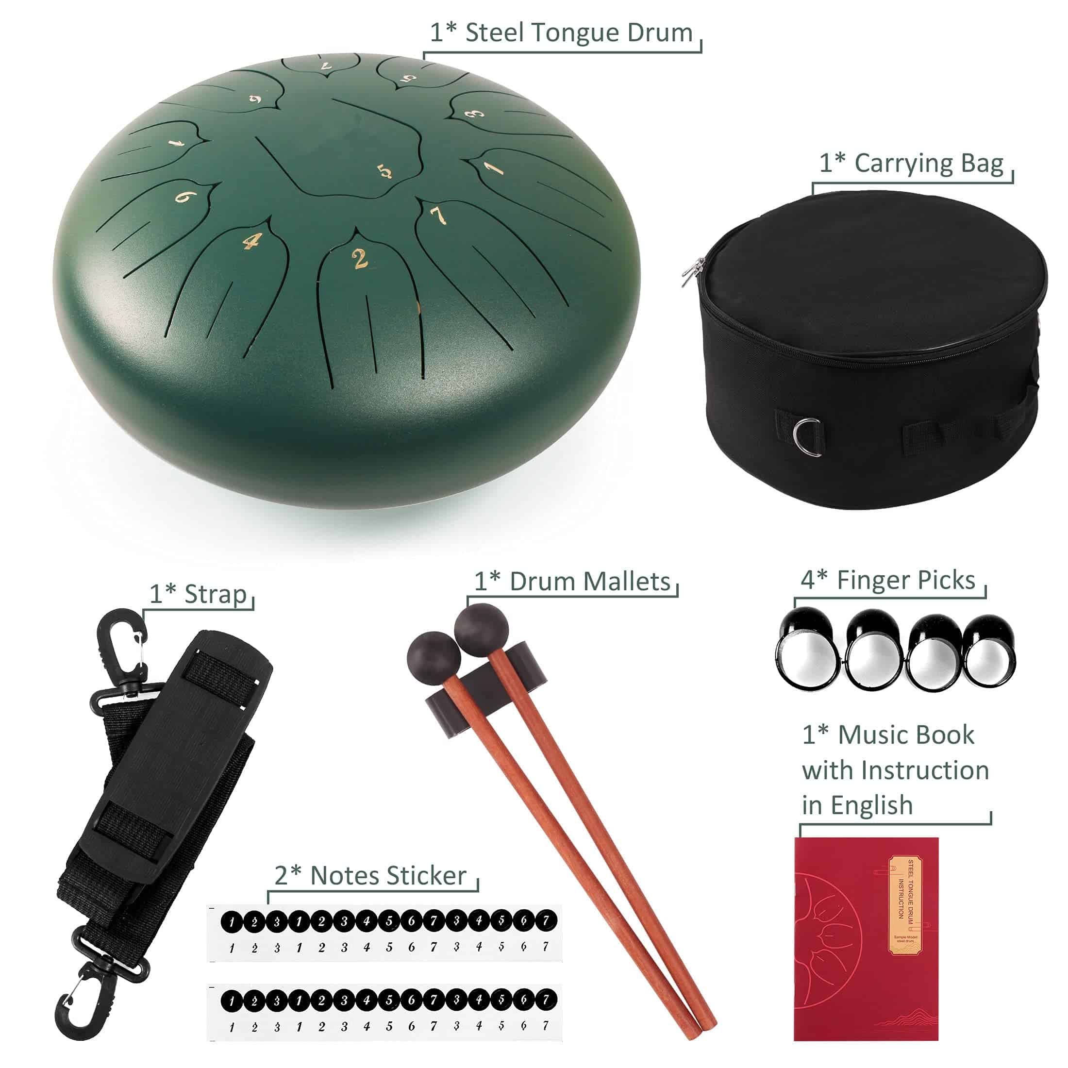 LOMUTY Tambor de Lengüeta de Acero de 12 Pulgadas - 11 - Imagen 7