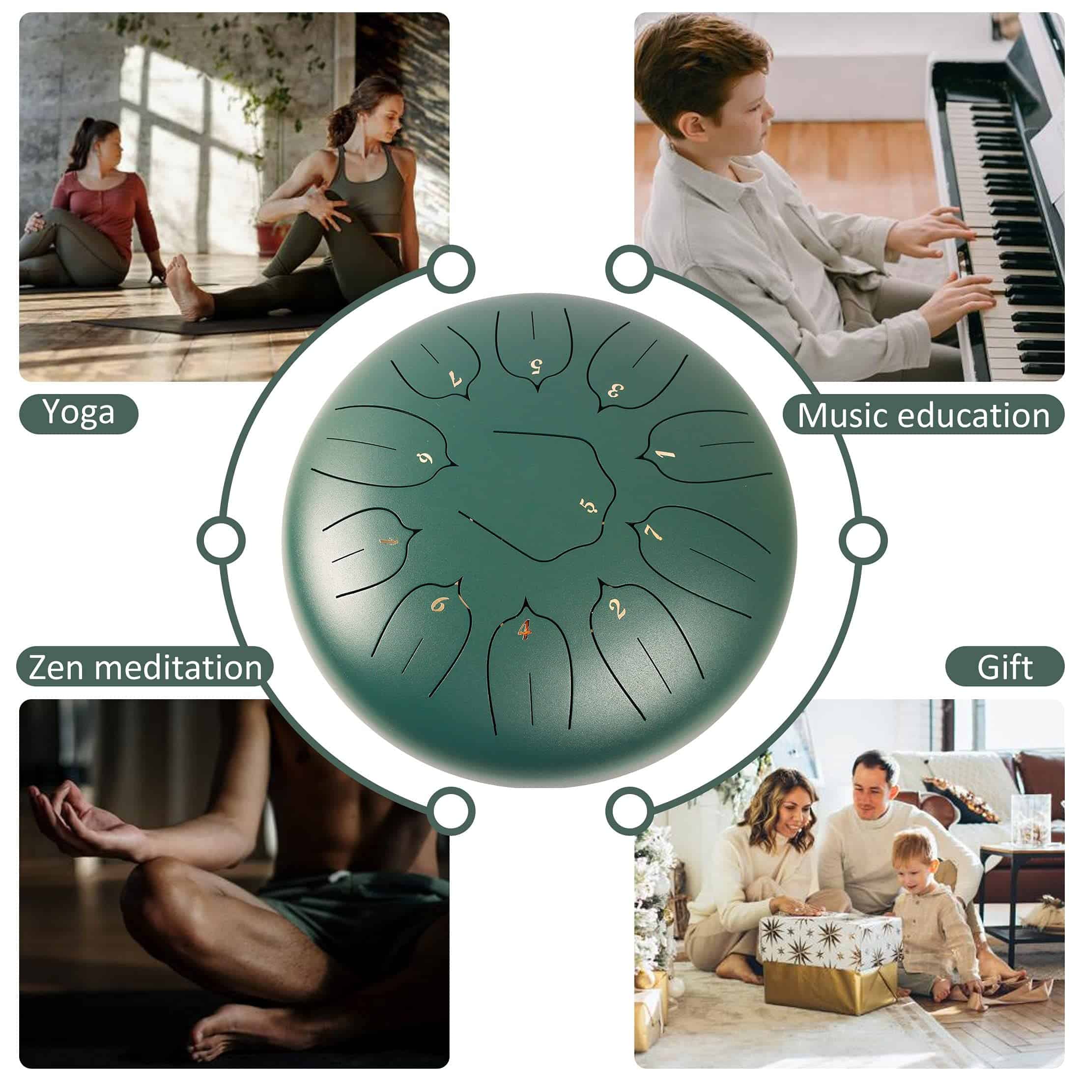 LOMUTY Tambor de Lengüeta de Acero de 12 Pulgadas - 11 - Imagen 6