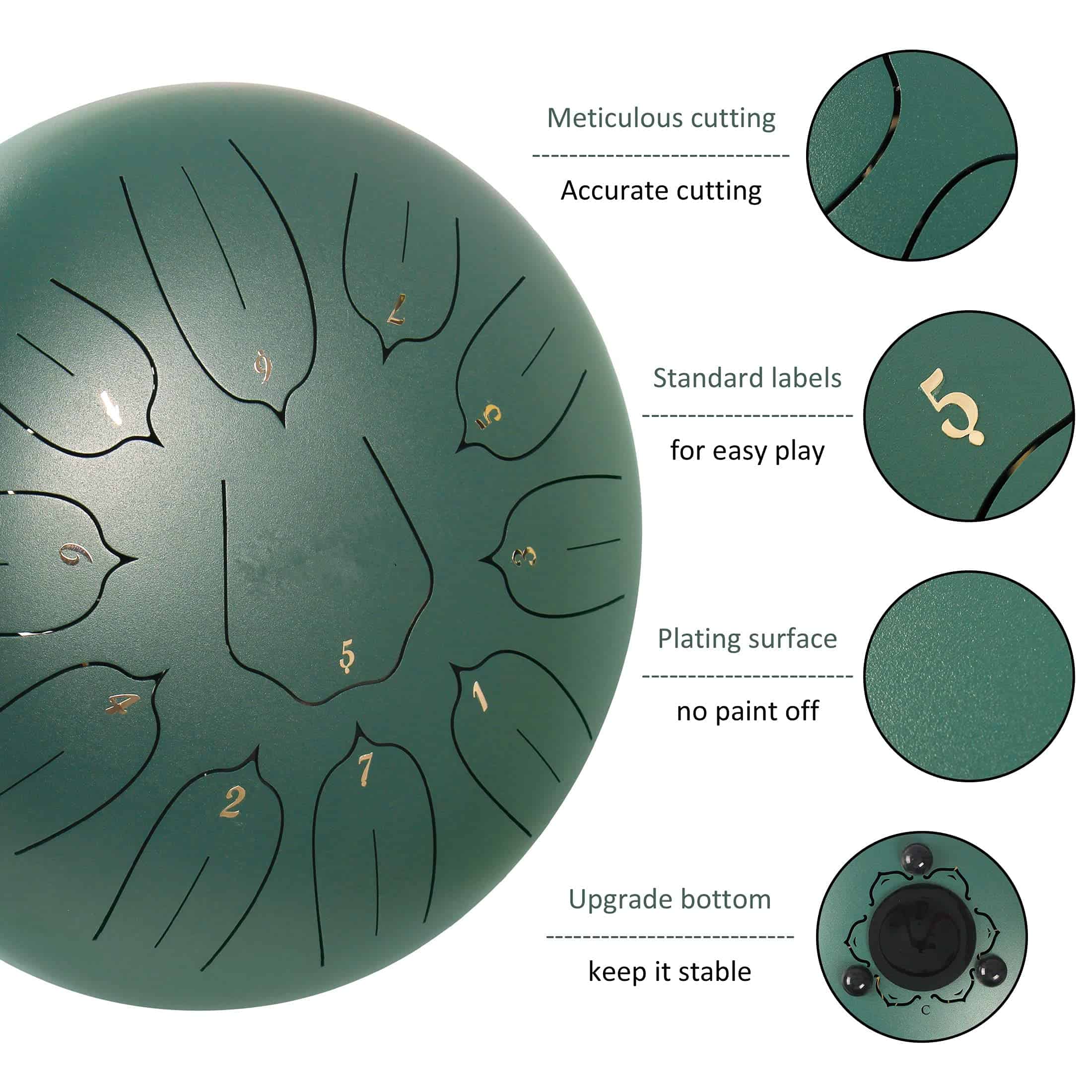 LOMUTY Tambor de Lengüeta de Acero de 12 Pulgadas - 11 - Imagen 5