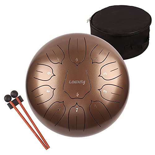 LOMUTY Steel Tongue Drum - 11 Notas 12 pulgadas -