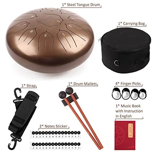 LOMUTY Steel Tongue Drum - 11 Notas 12 pulgadas - - Imagen 7