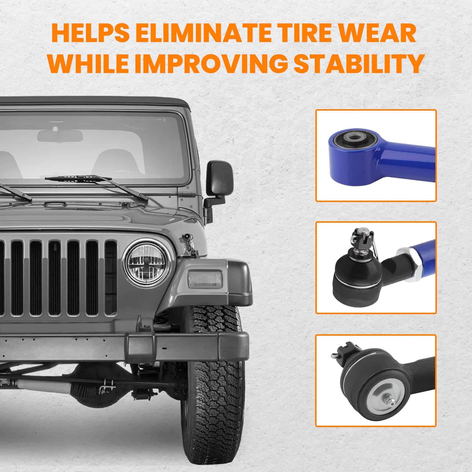 Barra de seguimiento delantera ajustable para Jeep Cherokee - Imagen 7