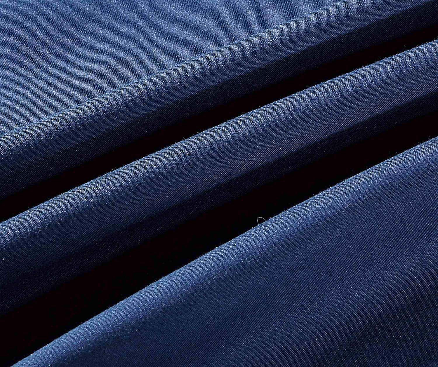 Falda de Cama Azul Marino Sólido con Volantes Completa de - Imagen 5