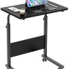 Mesa Lateral Móvil 23.6 Pulgadas Mesa Portátil con Ruedas