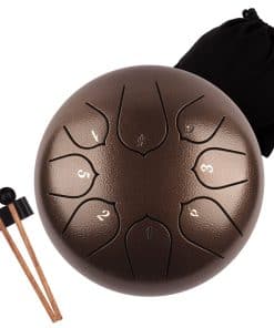 LOMUTY Steel Tongue Drum - 8 Notas 6 Pulgadas - -ara Dedos