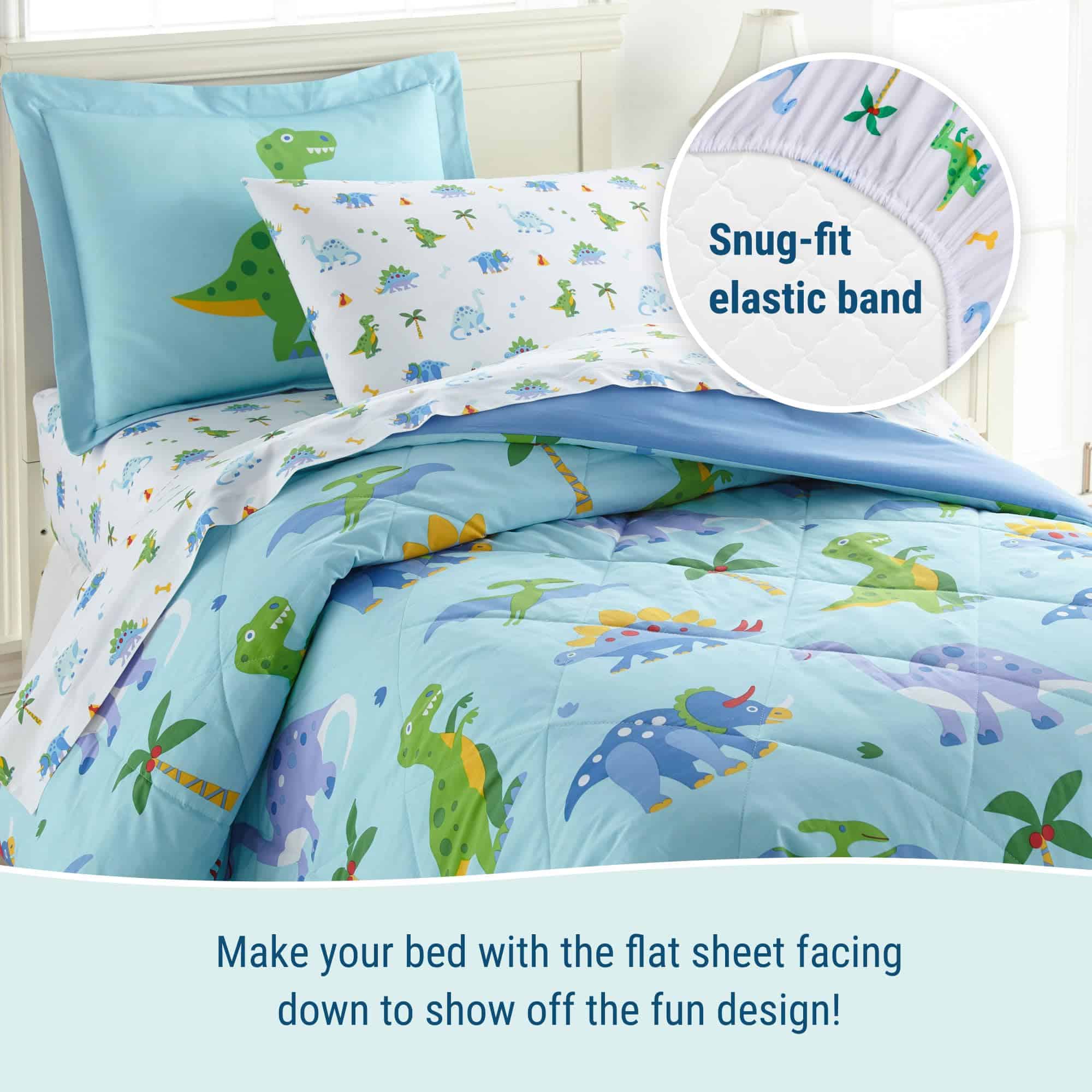 Wildkin 100% Cotton 5 Piece Twin Bed-in-A-Bag para niños y - Imagen 5