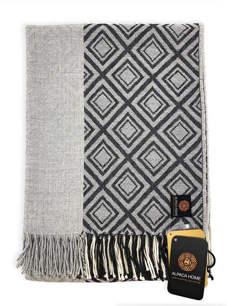Alpaca Home | Manta de Alpaca Geométrica | Lana de Bebé - Imagen 6