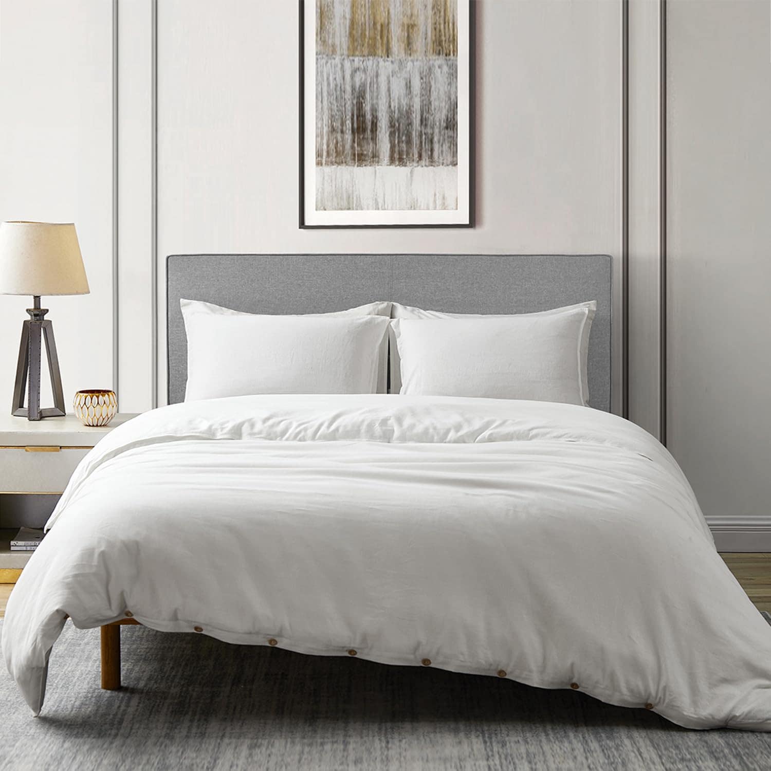 Juego de Funda nórdica de Lino DAPU - Mezcla de Algodón de