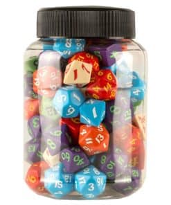 Frascos redondo de dados de RPG clásicos (80)