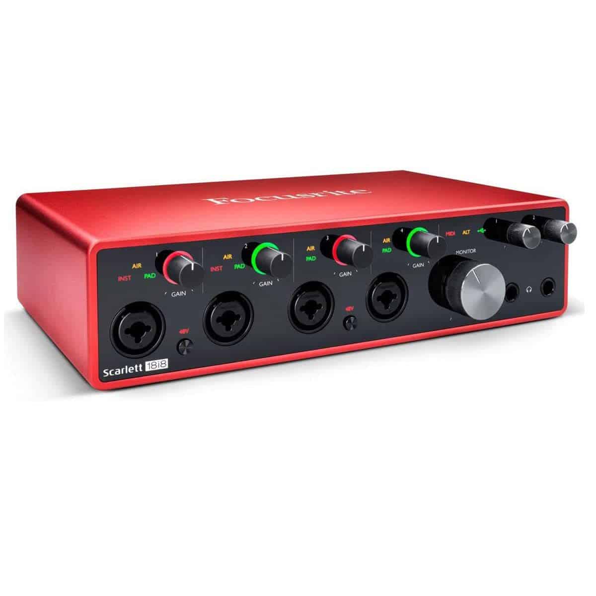 Interface de Audio USB Focusrite Scarlett 18i8 3rd Gen para