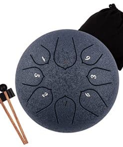LOMUTY Steel Tongue Drum - 8 Notas 6 pulgadas - -Azul Marino