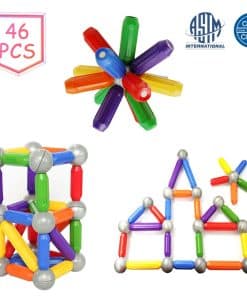 Set de 46 PCS de Bolas y Varillas Magnéticas Bmag, Juego de