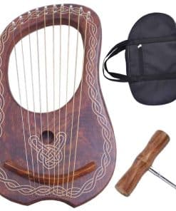 Arpa Lira Irlandesa Tradicional de 10 Cuerdas de Metal Set