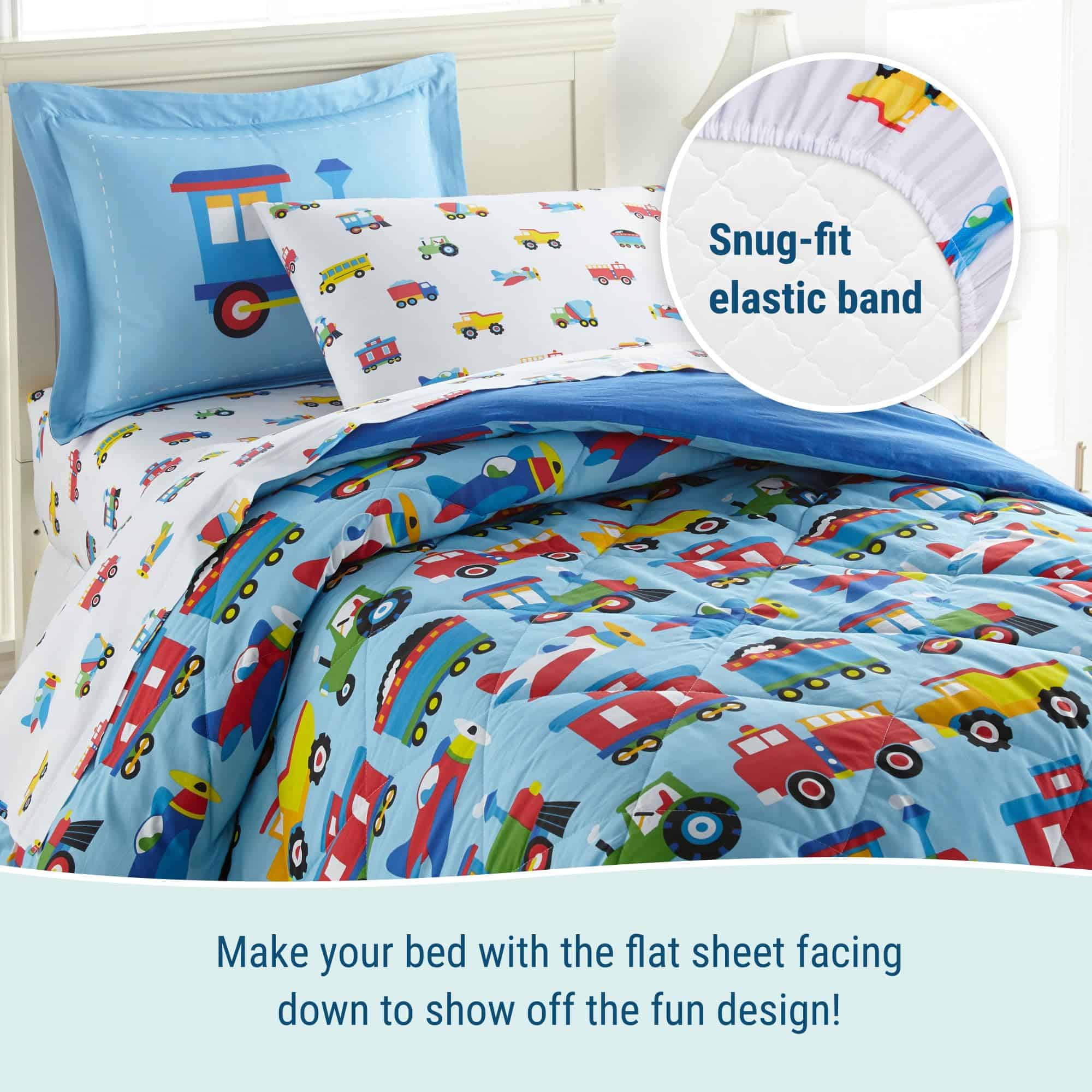 Wildkin 100% Algodón 5 Piezas Juego de Cama Twin para Niños - Imagen 5