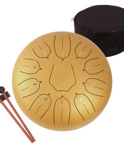 LOMUTY 12 pulgadas 11 Notas Steel Tongue Drum Instrumento
