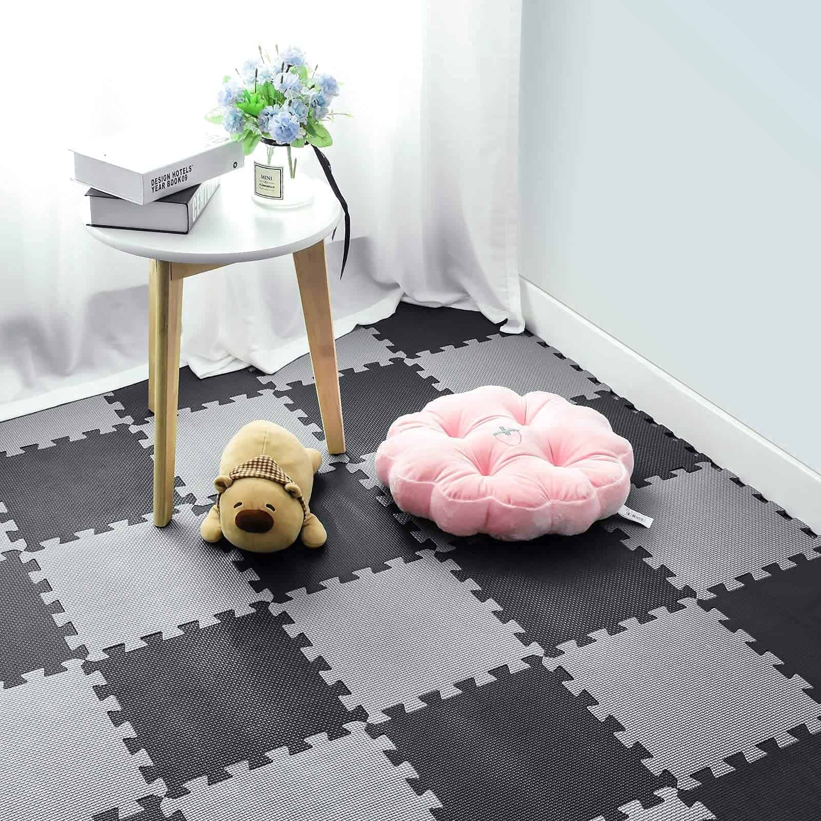 qqpp EVA Goma 18 Azulejos Rompecabezas Alfombrillas de - Imagen 4