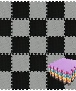 qqpp EVA Goma 18 Azulejos Rompecabezas Alfombrillas de