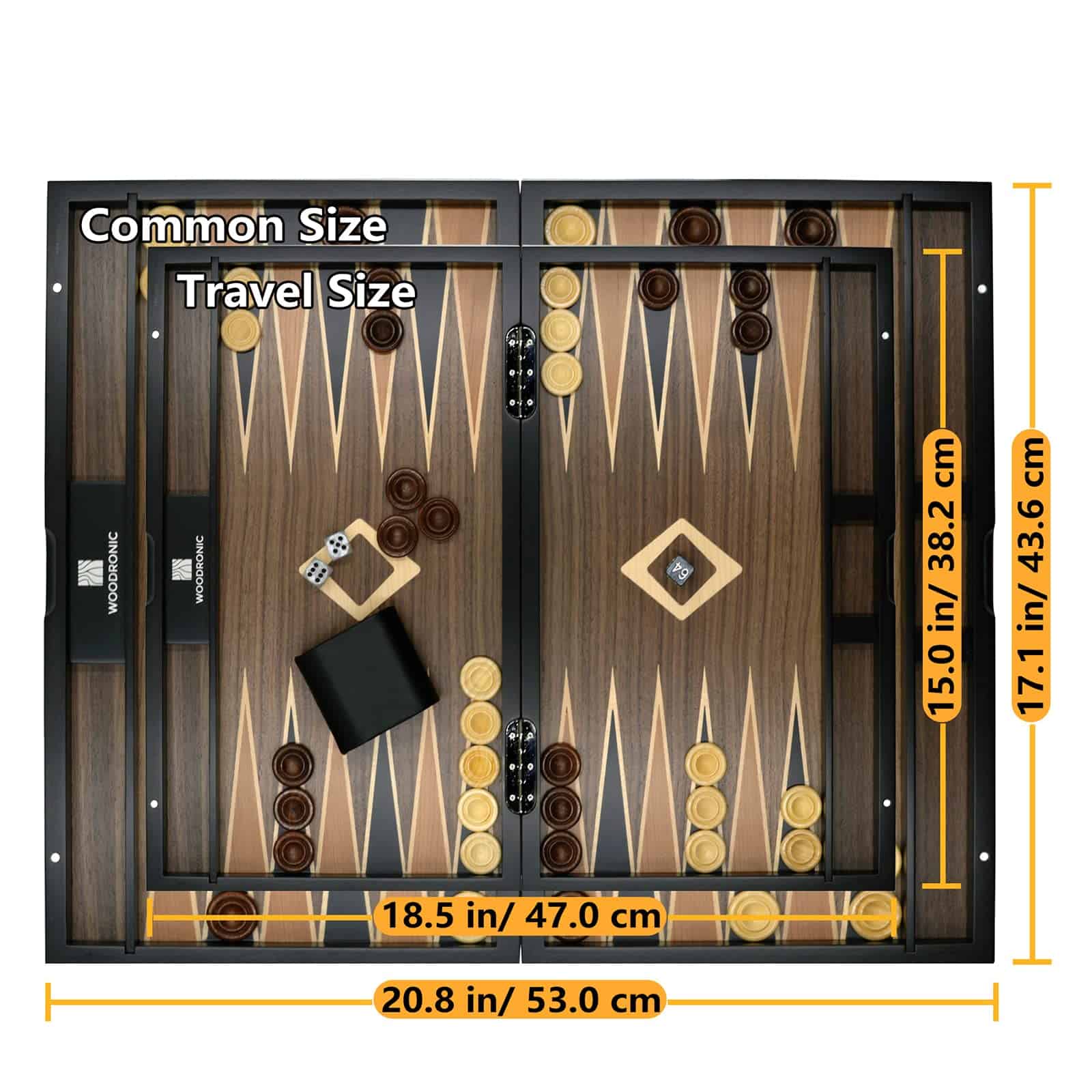 Juego de Backgammon de Madera Woodronic de 15" para - Imagen 6
