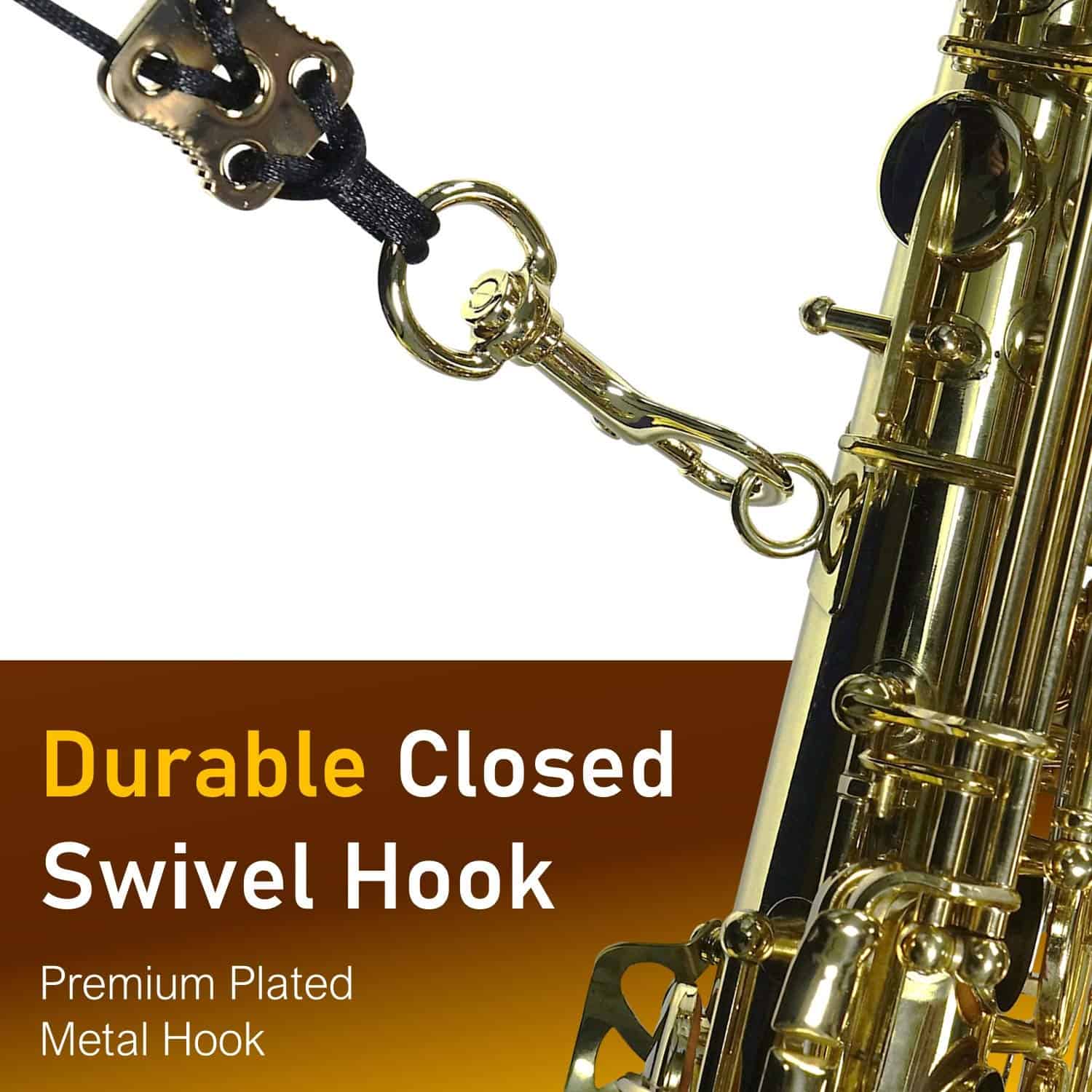 Correa de Saxofón Acolchada Libretto Premium, Negra, Cuero - Imagen 4