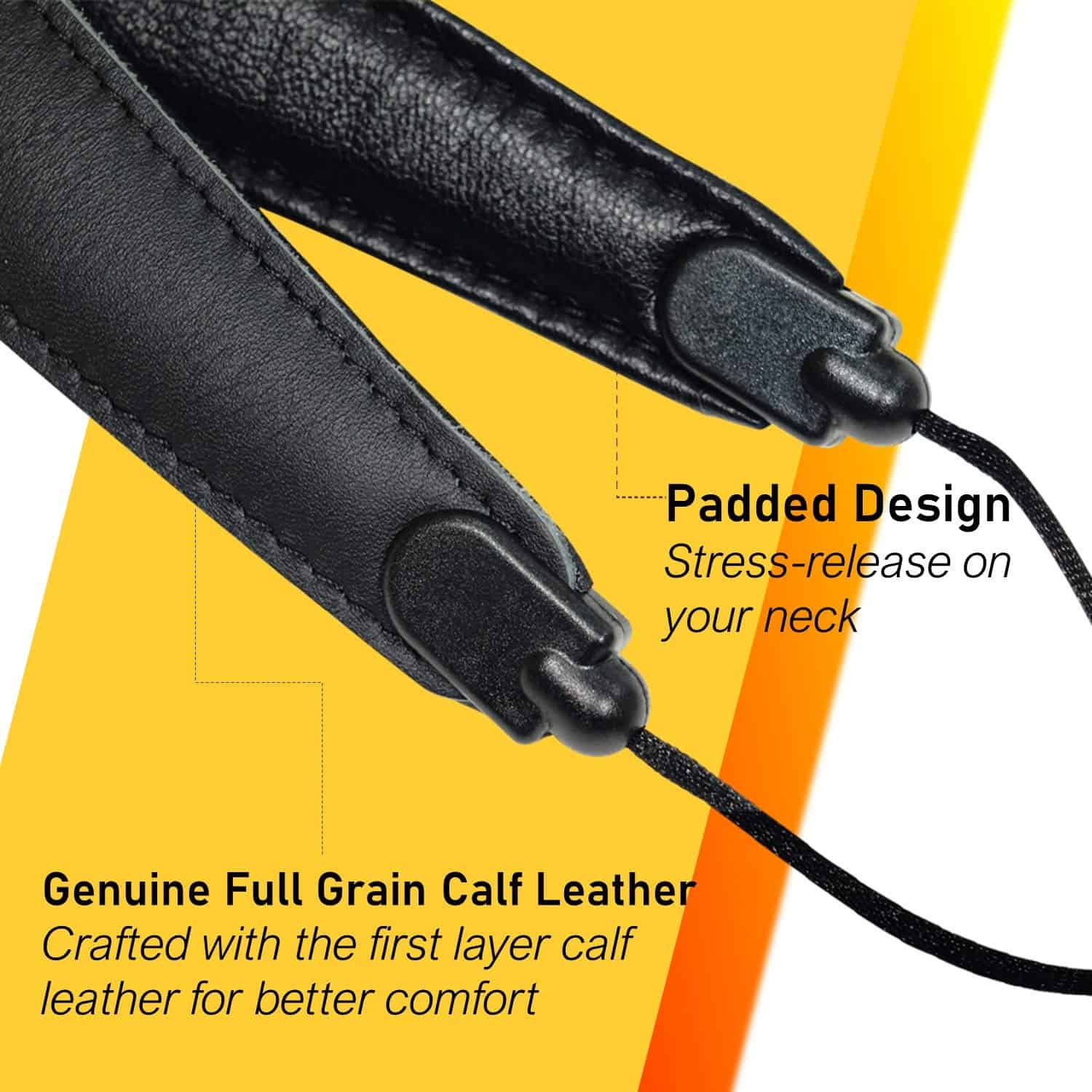 Correa de Saxofón Acolchada Libretto Premium, Negra, Cuero - Imagen 3