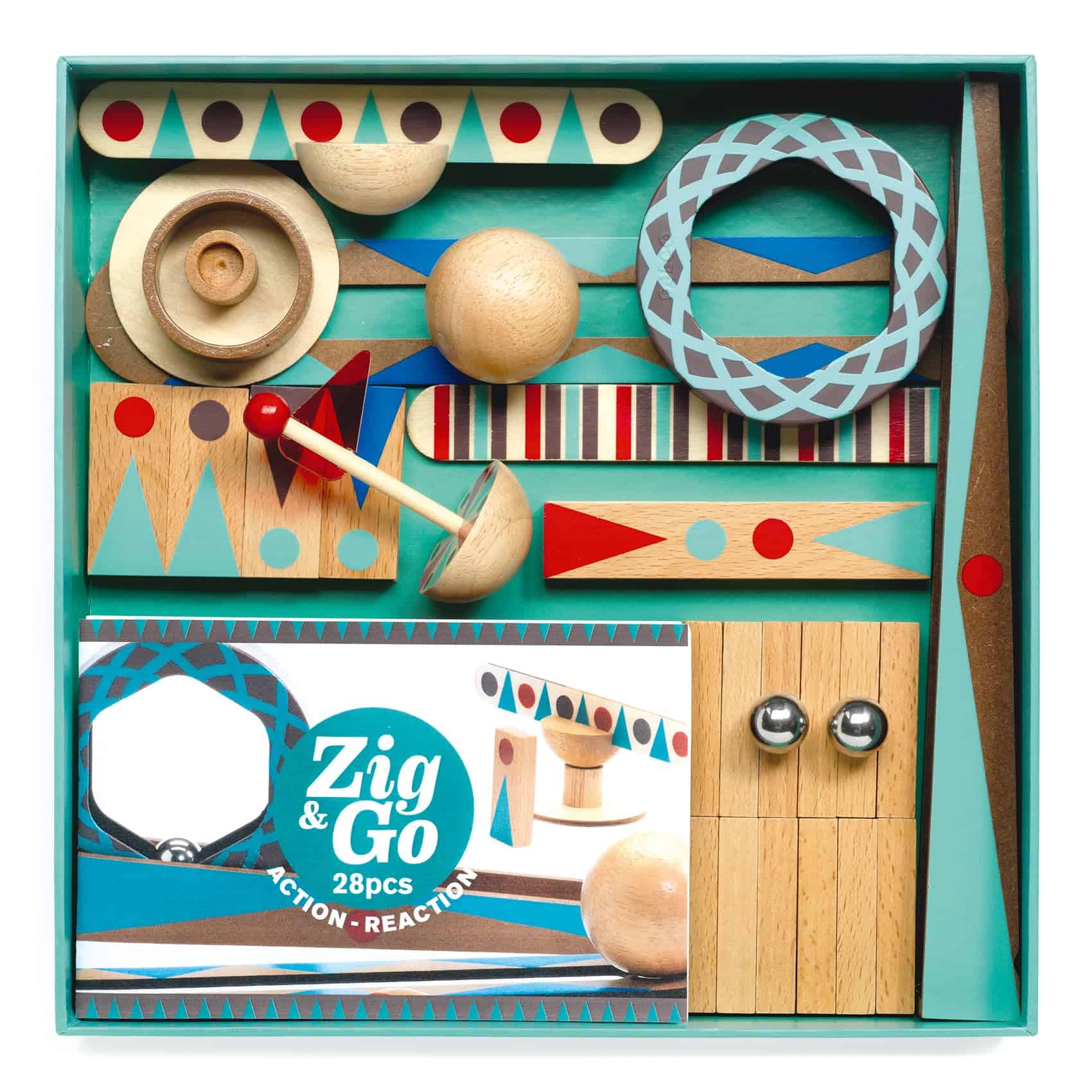 Set de Construcción de Carrera de Dominó DJECO Zig & Go de - Imagen 3