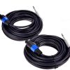 Yuyaokk 2Pack 100 ft Speakon to 1/4" Male Speaker Cables,
