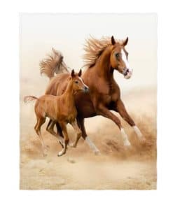 Manta de tiro super suave QH de 60 x 80 pulgadas con dos