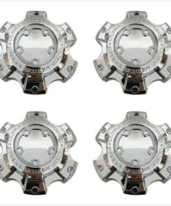 Tapacubos de centro de llanta de rueda Sparkoo New Chrome