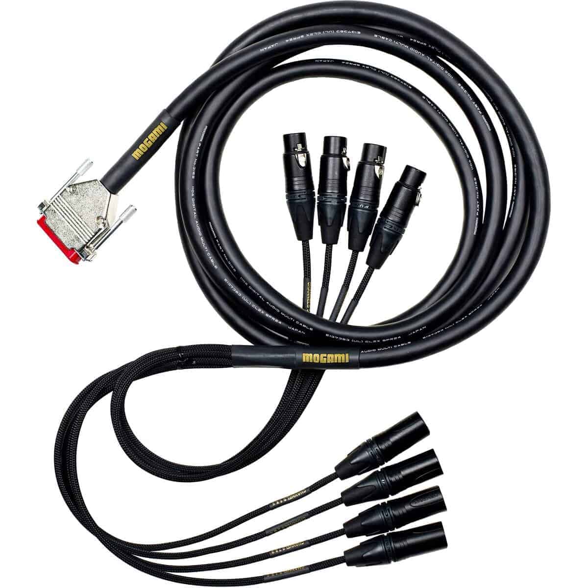 Cable de audio digital Mogami 3' Gold de 8 -Oro